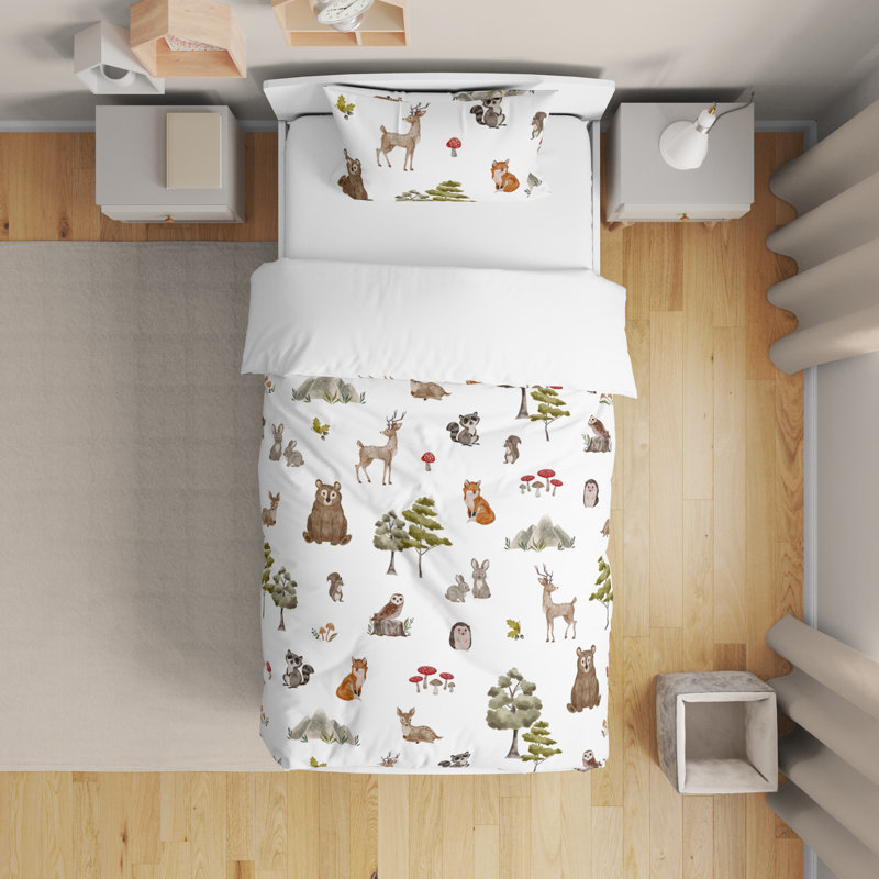 Set Biancheria Culla Stile Boh&eacute;mien - 4 Pezzi, Cotone Naturale